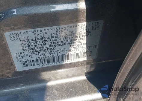 2018 Nissan Sentra S из США, поврежденный, VIN 3N1AB7AP6JY337673